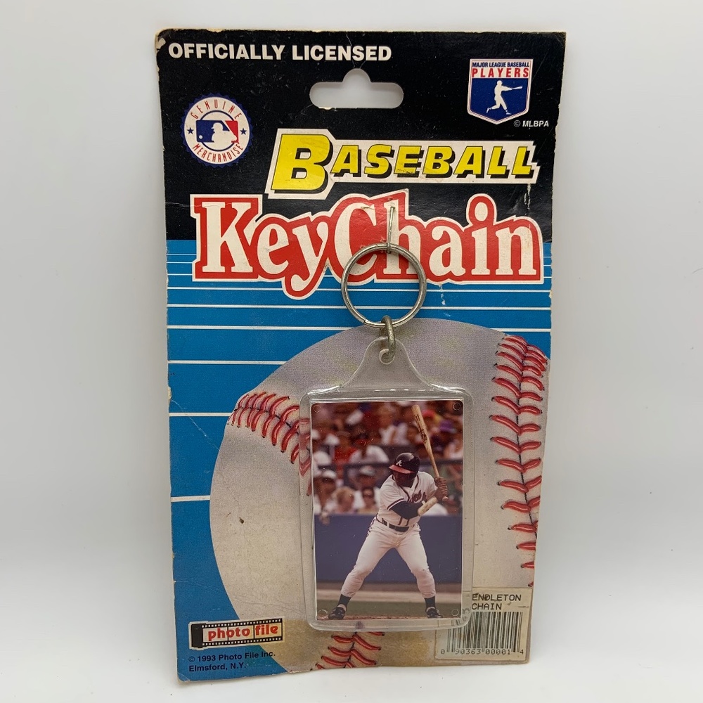 Vintage MLB Atlanta Braves Terry Pendleton Baseball Keychain NEW!